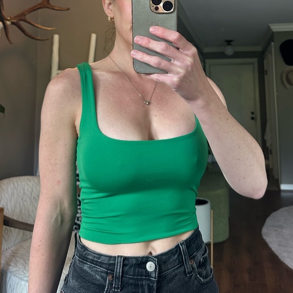 green + pink women’s crop tanks xs - Picture 3 of 6